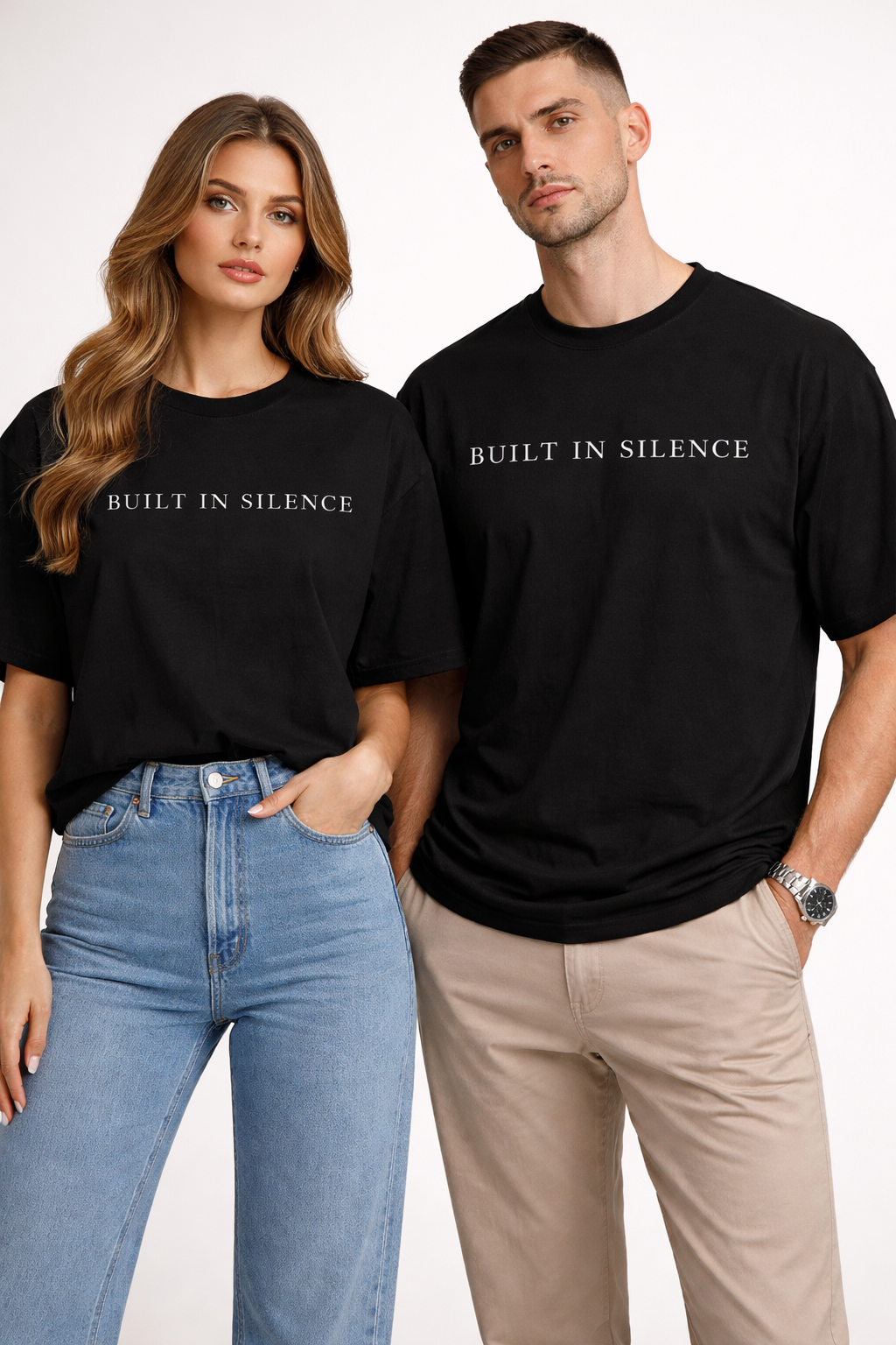 BUILT IN SILENCE – Black Oversized T-Shirt (Limited Drop)