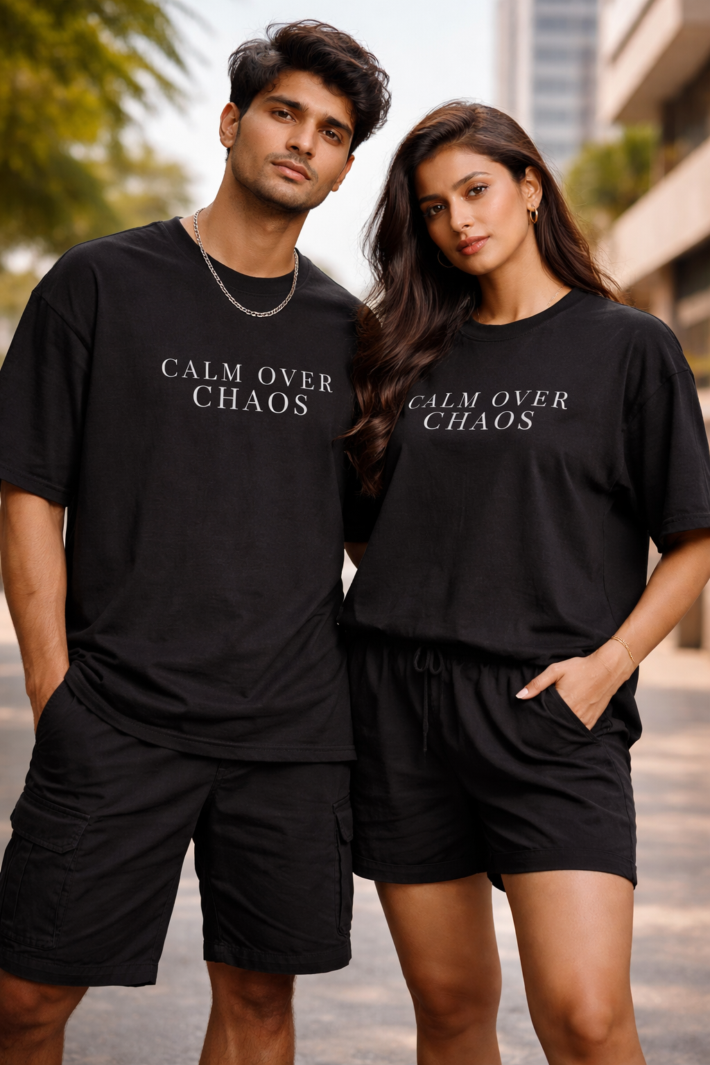 CALM OVER CHAOS – Black Oversized T-Shirt (Limited Drop)