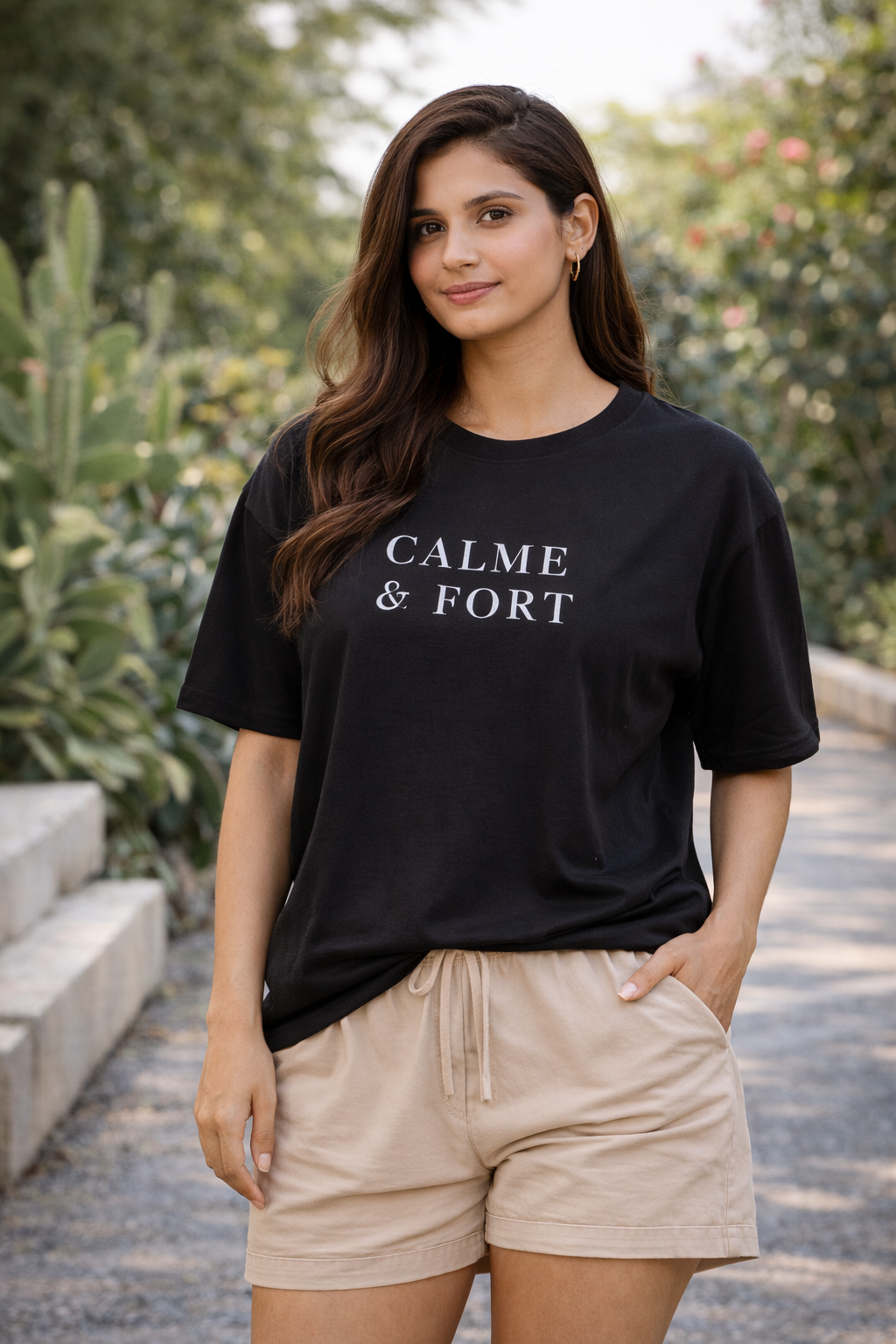 CALME & FORT – Black Oversized T-Shirt (Limited Drop)