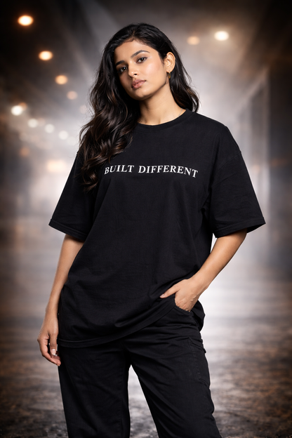 BUILT DIFFERENT – Black Oversized T-Shirt (Limited Drop)